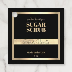 Speciaal Elegant Spa Product Zwart goud Bedankjes Labels