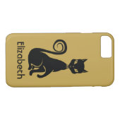 Speciaal elegant zwart karton op gouden achtergron Case-Mate iPhone case (Achterkant (Horizontaal))