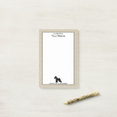 Speciaal en aangepast kleurenminiatuur Schnauzer Post-it® Notes (Op bureau)