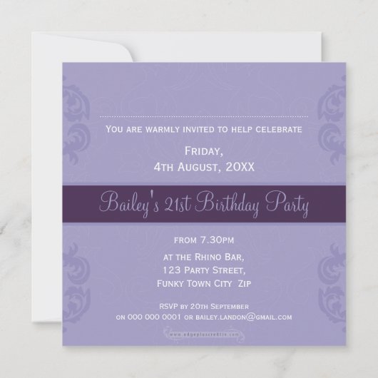 SPECIAAL EVENEMENT UITNODIGT:: finesse 3SQ Kaart (Achterkant)