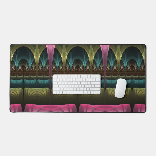 Speciaal Fantasy Patroon Abstract Kleurrijke Fract Bureaumat (Keyboard & Muis)