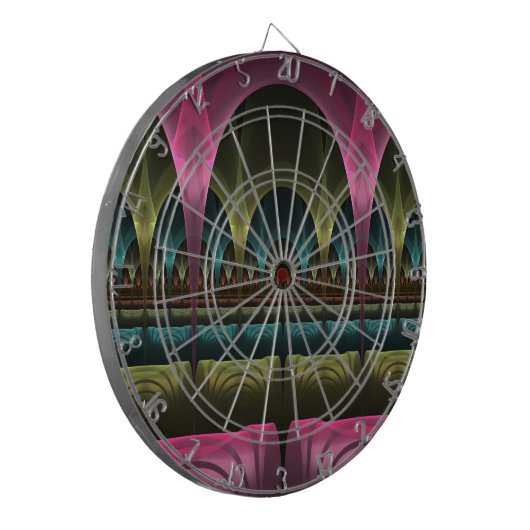 Speciaal Fantasy Patroon Abstract Kleurrijke Fract Dartbord (Voorkant Links)