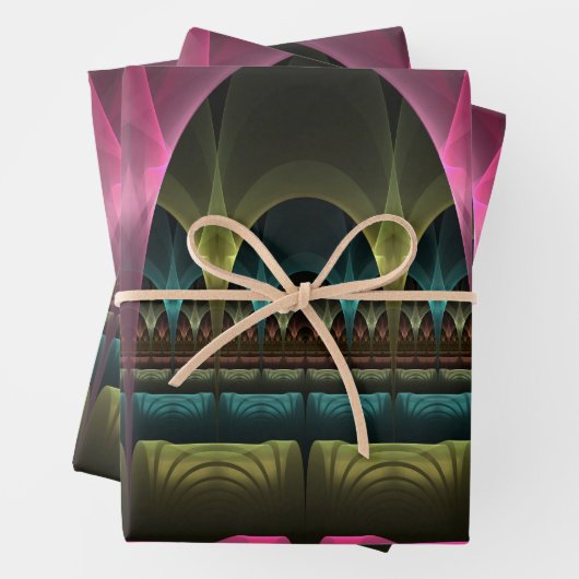 Speciaal Fantasy Patroon Abstract Kleurrijke Fract Inpakpapier Vel (In situ)