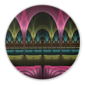 Speciaal Fantasy Patroon Abstract Kleurrijke Fract Keramische Knop (Voorkant)