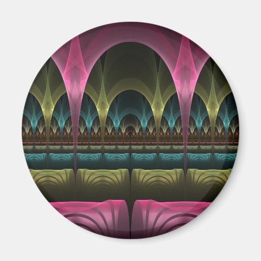 Speciaal Fantasy Patroon Abstract Kleurrijke Fract Magneet (Voorkant)