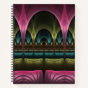 Speciaal Fantasy Patroon Abstract Kleurrijke Fract Notitieboek
