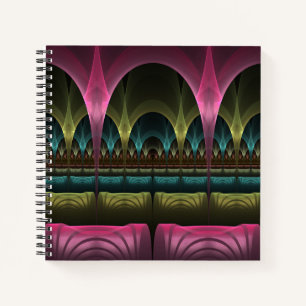 Speciaal Fantasy Patroon Abstract Kleurrijke Fract Notitieboek