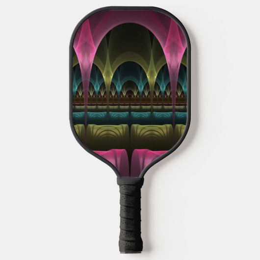 Speciaal Fantasy Patroon Abstract Kleurrijke Fract Pickleball Paddle (Voorkant)