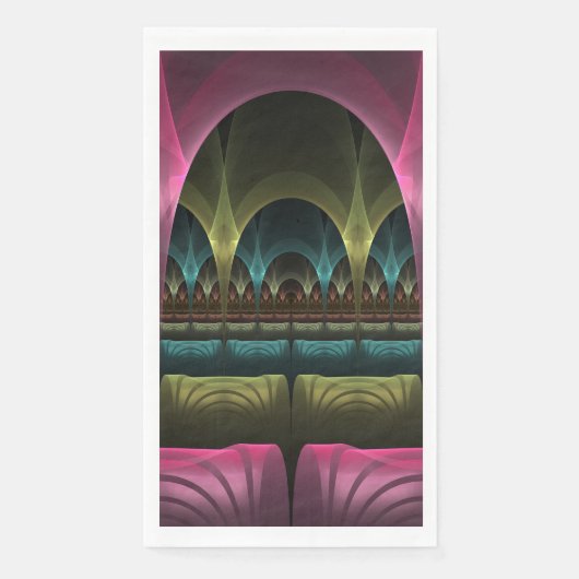 Speciaal Fantasy Patroon Abstract Kleurrijke Fract Servet (Voorkant)