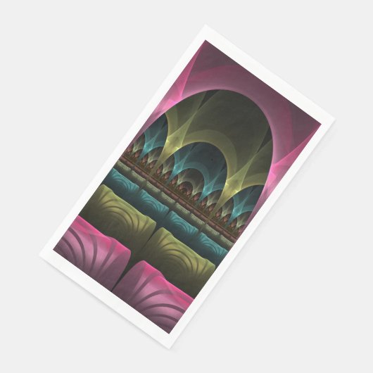 Speciaal Fantasy Patroon Abstract Kleurrijke Fract Servet (Hoek)