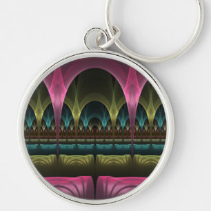 Speciaal Fantasy Patroon Abstract Kleurrijke Fract Sleutelhanger
