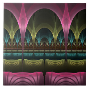 Speciaal Fantasy Patroon Abstract Kleurrijke Fract Tegeltje