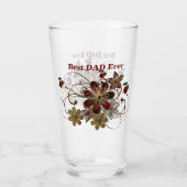 Speciaal Floral Art Beer Glass voor papa Glas (Voorkant)