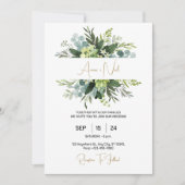 Speciaal Floral Patterned bruiloft uitnodiging (Voorkant)