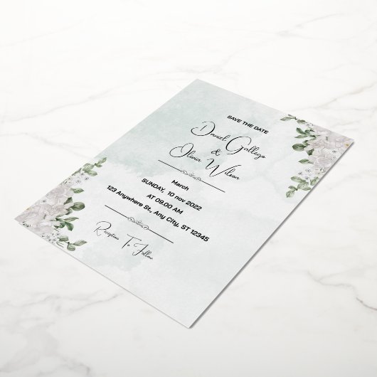 Speciaal Floral Patterned bruiloft uitnodiging (Gedraaid)