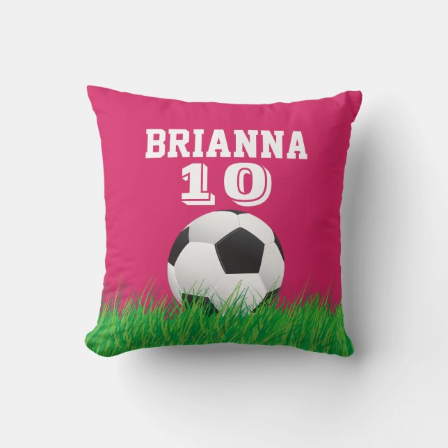 Speciaal Football Ball Pink Pillow Kussen (Voorkant)