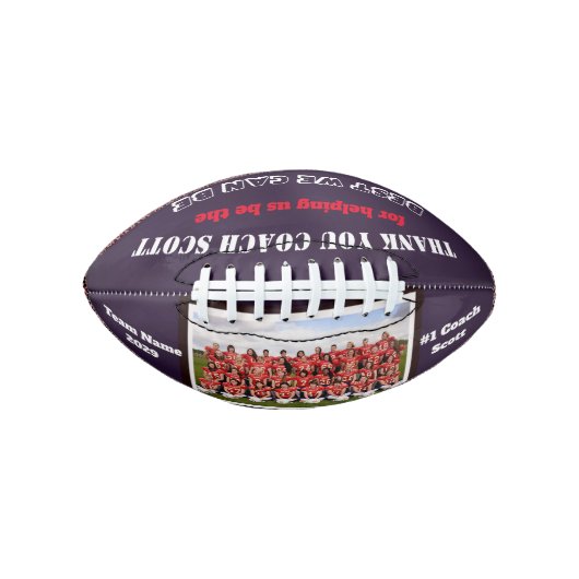 Speciaal Football Coach Team Foto Dank u (Voorkant)