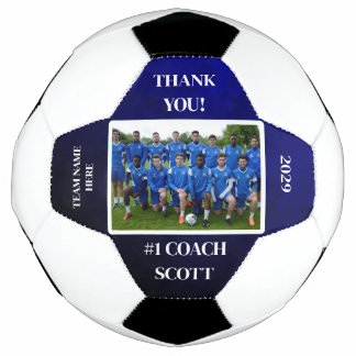 Speciaal Football Coach Team Foto Dank u Voetbal