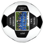 Speciaal Football Coach Team Foto Dank u Voetbal (Gedraaid)