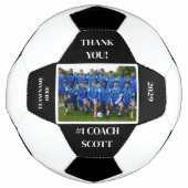 Speciaal Football Coach Team Foto Dank u Voetbal (Voorkant)