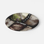 Speciaal fotoalbum voor de visserij. multomap met  papieren bordje (Gekanteld)