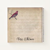 Speciaal  Frans Floral Receipt Notitieboek (Achterkant)