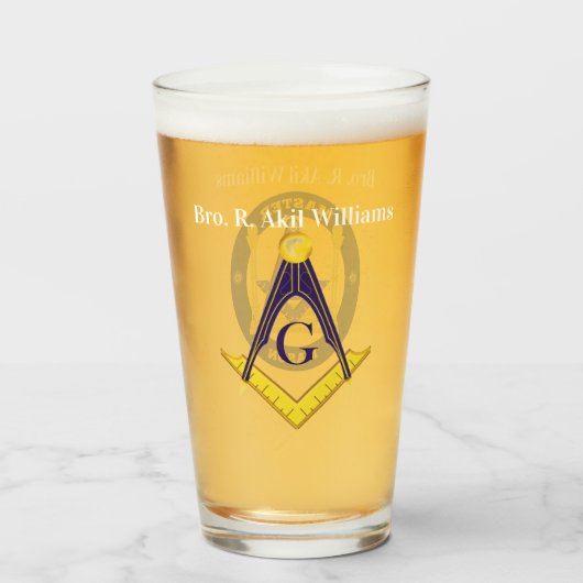 Speciaal freemason glas (Achterkant gevuld)