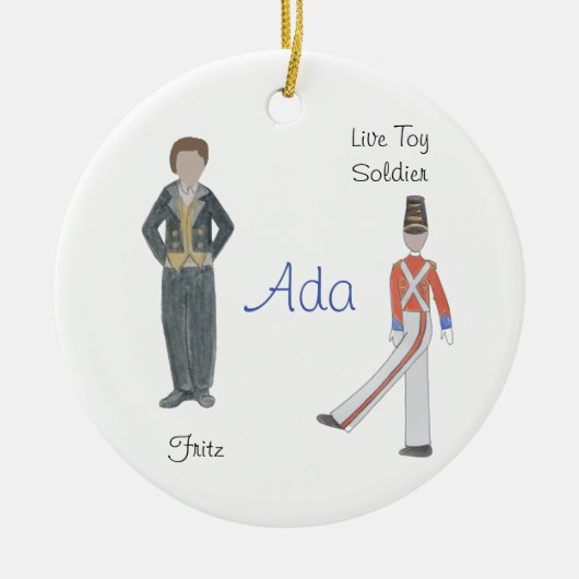Speciaal Fritz/Solider/Flower Nutkraker Ceram Keramisch Ornament (Voorkant)