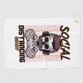 Speciaal gameontwerp met sociale afstanden golfhanddoek (Horizontaal)