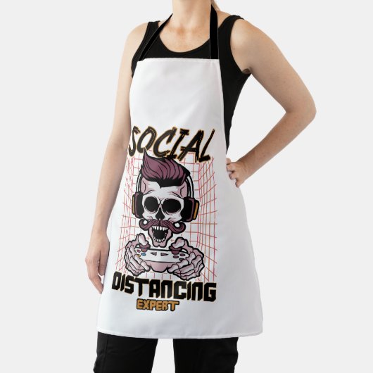 Speciaal gameontwerp met sociale afstanden schort (Insitu)