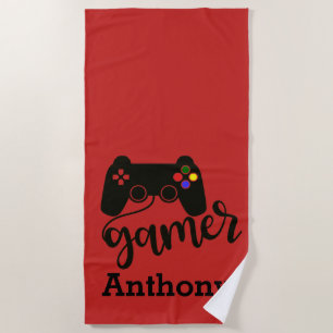 Speciaal gamer-videospelcontroller strandlaken