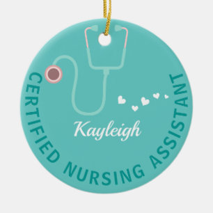 Speciaal gecertificeerde verpleegassistent stethos keramisch ornament