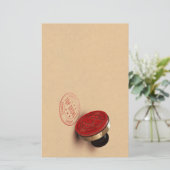 Speciaal geclassificeerde inktstempel briefpapier (Staand voorkant)