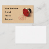 Speciaal geclassificeerde inktstempel visitekaartje (Voorkant / Achterkant)