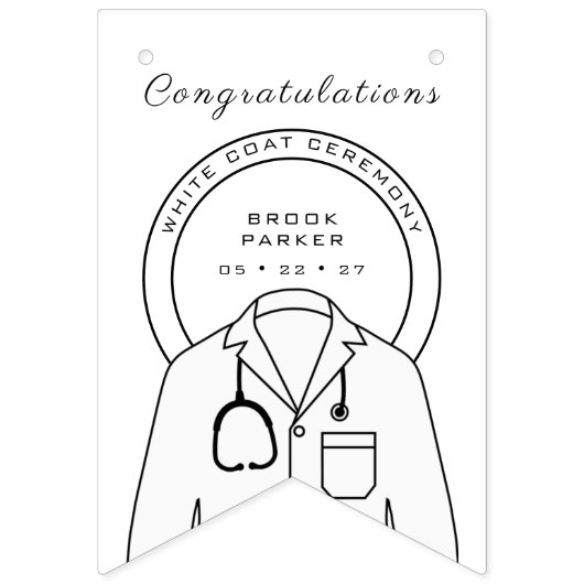 Speciaal gefeliciteerd White Coat Ceremony Vlaggetjes (Zesde vlag)