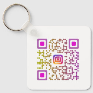 Speciaal geïndividualiseerde instagram-QR-code Sleutelhanger