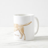 Speciaal gele lab Silhouette Koffiemok (Voorkant rechts)