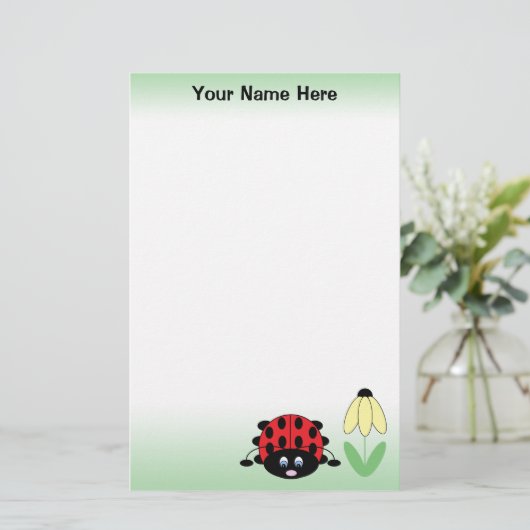 Speciaal geluid van kladybug briefpapier (Staand voorkant)