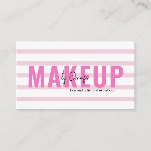 Speciaal geluid zwart/roze visitekaartje (Voorkant)