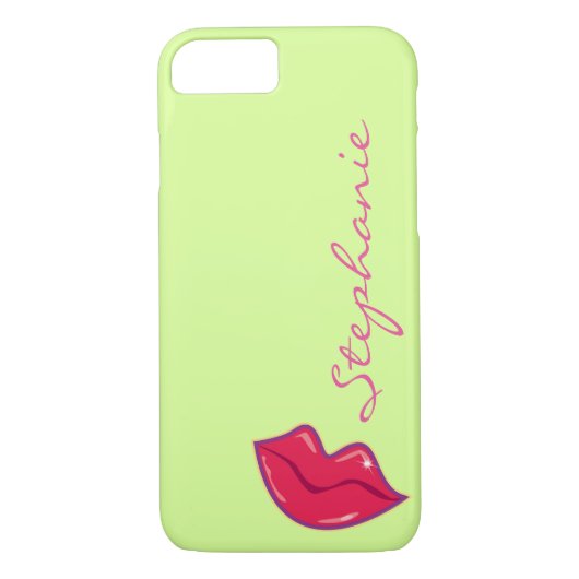 Speciaal gemaakt paar Cherry Red Lips Case-Mate iPhone Case (Achterkant)