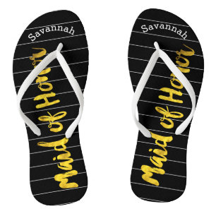 Speciaal gemaakt van Honor Faux Gold of elke kleur Teenslippers