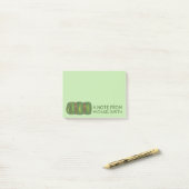 Speciaal gepersonaliseerd Groen Sleeping Bag Roll Post-it® Notes (Op bureau)