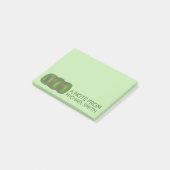 Speciaal gepersonaliseerd Groen Sleeping Bag Roll Post-it® Notes (Schuin)