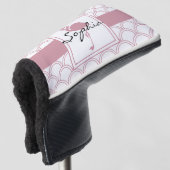 Speciaal gepersonaliseerd kunstdeco Wave Patten Pi Golfheadcover (3/4 voorkant)