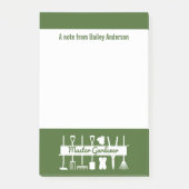 Speciaal gepersonaliseerd modern bos-groene master post-it® notes (Voorkant)