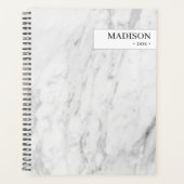 Speciaal gepersonaliseerd Modern White Marble Mini Planner (Voorkant)