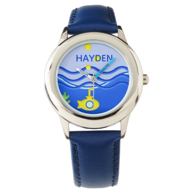 Speciaal gepersonaliseerd onder het zeestrand van  horloge (Voorkant)