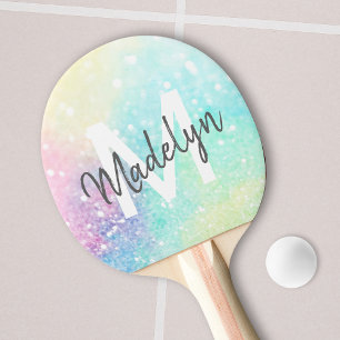 Speciaal gepersonaliseerd pastel-bokeh-patroon tafeltennisbatje