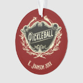 Speciaal gepersonaliseerd Pickleball Ornament (voorkant)