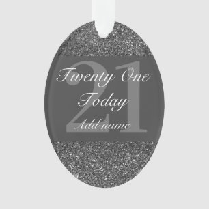 Speciaal gepersonaliseerd verjaardagsgeschenk 21st ornament